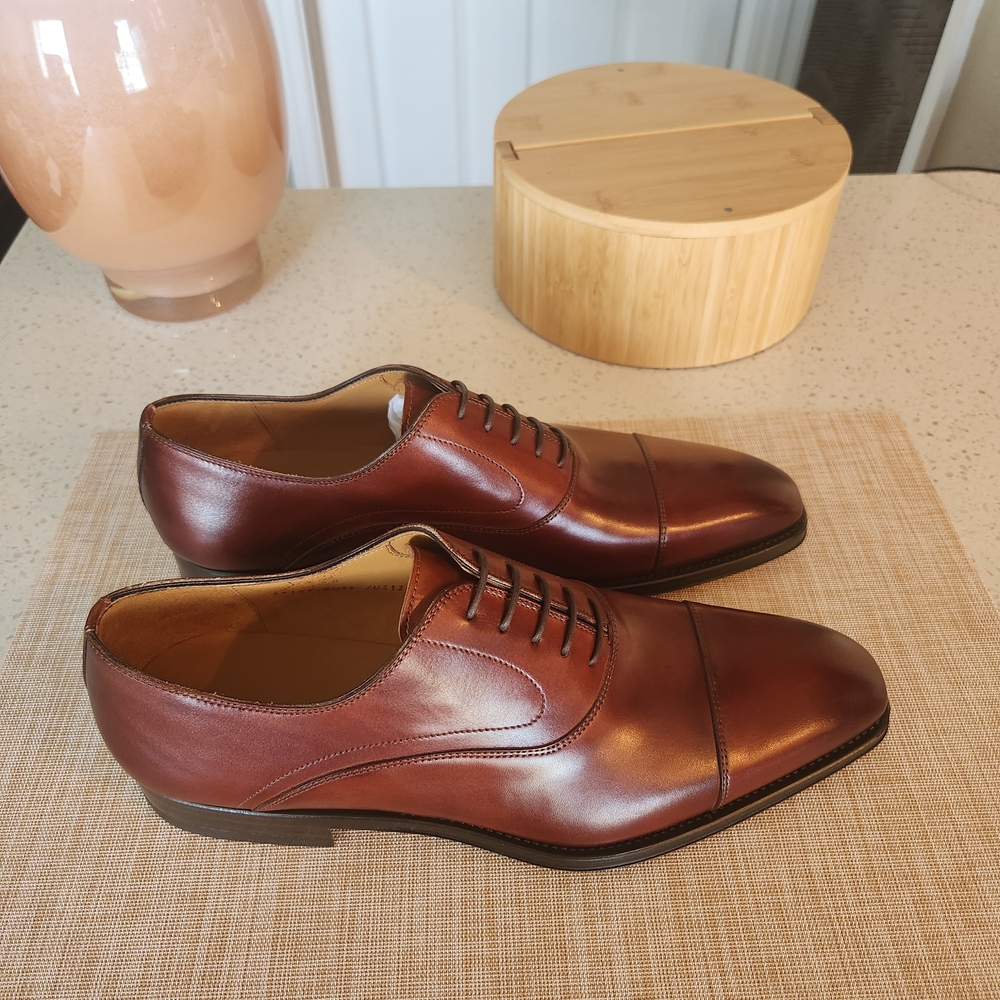 Magnanni Rich Brown Leather Oxfords